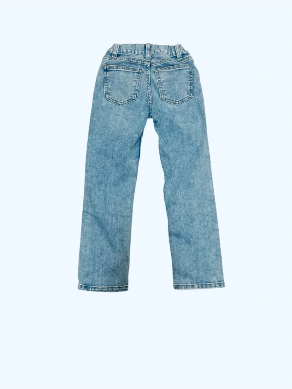 Wonder Nation cotton blend light blue denim jeans Boy 7 Slim 5 pocket design zip
